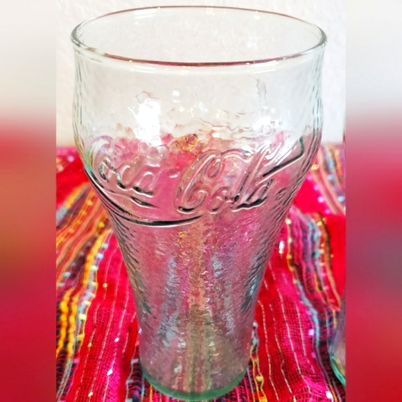Coca Cola | Dining | 4 Vintage Cocacola Coke Pebble Glass Tumblers Cups ...